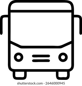 Explore this bus transportation icon vector illustration, perfect for public transit, travel, and transportation related design projects today.