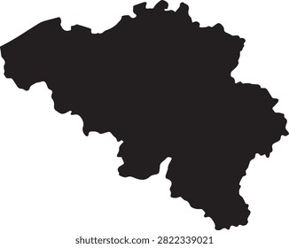 Explore this clean and striking vector silhouette map of Belgium featuring precise geographical boundaries and distinct regional formations in solid black. Perfect for graphic design projects, educational resources, travel presentations, and craft templates. The sharp, scalable format makes it easy to customize, scale, or integrate seamlessly into your creative work. Enhance your design portfolio today with this versatile European cartography asset.