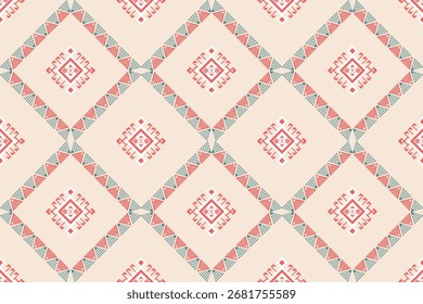 Explore este intrincado design de padrão geométrico com tons suaves e formas únicas, perfeito para têxteis e aplicações decorativas.