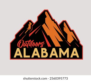 Explore this modern mountain design inspired by Alabama's natural beauty. Perfect for outdoor enthusiasts, home decor, and gifts celebrating Alabama's landscapes!