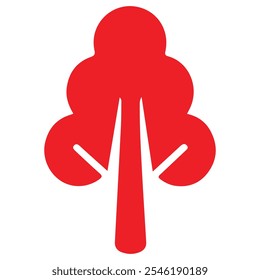 Explore this striking minimalist red tree logo, a modern and bold nature-inspired symbol ideal for branding, eco-friendly businesses, and creative designs.