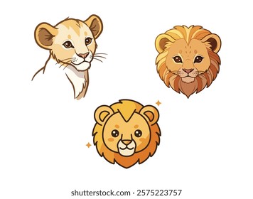 Explore this stunning lion vector art design, featuring a regal and powerful lion in a minimalist style. Perfect for use in wildlife-themed projects, logos, or as eye-catching wall art.