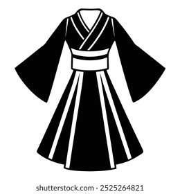 Explore this stunning vector fashion artwork featuring a modern dress kimono inspired by fighting styles. Perfect for unique apparel designs and creative projects.