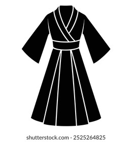 Explore this stunning vector fashion artwork featuring a modern dress kimono inspired by fighting styles. Perfect for unique apparel designs and creative projects.