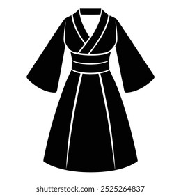 Explore this stunning vector fashion artwork featuring a modern dress kimono inspired by fighting styles. Perfect for unique apparel designs and creative projects.