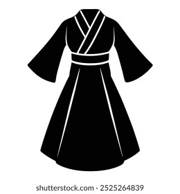 Explore this stunning vector fashion artwork featuring a modern dress kimono inspired by fighting styles. Perfect for unique apparel designs and creative projects.