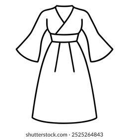 Explore this stunning vector fashion artwork featuring a modern dress kimono inspired by fighting styles. Perfect for unique apparel designs and creative projects.