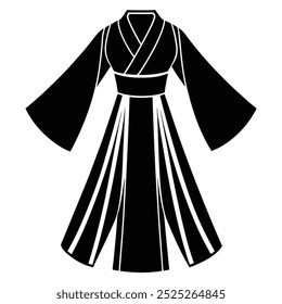 Explore this stunning vector fashion artwork featuring a modern dress kimono inspired by fighting styles. Perfect for unique apparel designs and creative projects.