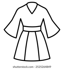 Explore this stunning vector fashion artwork featuring a modern dress kimono inspired by fighting styles. Perfect for unique apparel designs and creative projects.