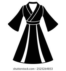 Explore this stunning vector fashion artwork featuring a modern dress kimono inspired by fighting styles. Perfect for unique apparel designs and creative projects.