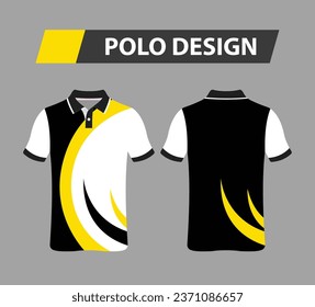 Explore this stylish Custom White Black and Yellow Polo Jersey Vector Design on Shutterstock. Perfect for sports, fashion, and apparel projects.