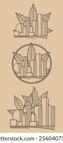 Explore this unique cannabis city skyline vector illustration, blending urban life with a touch of greenery. Perfect for cannabis enthusiasts and modern art lovers!