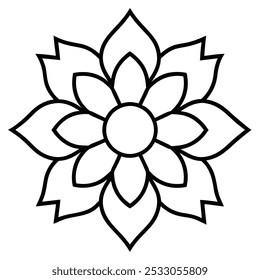 Explore traditional Indian mandala stencil templates in vector art. Perfect for icons, logos, line art, silhouettes, and clipart. Ideal for creating intricate, cultural designs with a touch of Indian 