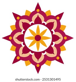 Explore traditional mandala art vector featuring intricate geometric patterns. Ideal for spiritual, cultural, and decorative projects, including textiles, meditation, and home decor