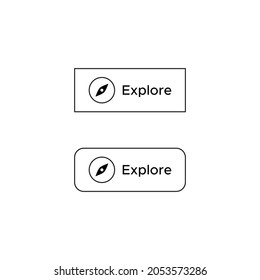 Explore Trending Button Icon Vector. Discovery Symbols