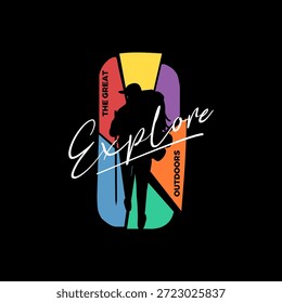 explorar tipografia para imprimir vetor de camiseta