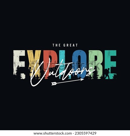 explore typography t-shirt adventure design	