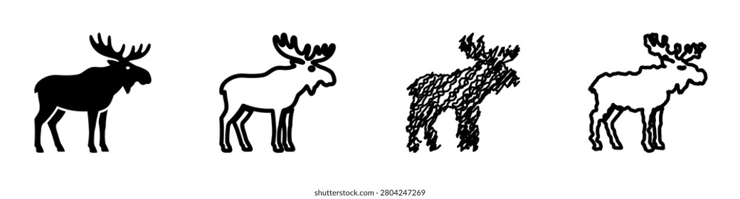 Explore unique artistic renditions of moose showcasing different styles and techniques