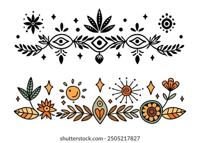Explore a unique collection of hand-drawn bohemian patterns perfect for textiles, wallpapers, and more. These intricate, vector designs blend ethnic and modern styles for a trendy, artistic look.