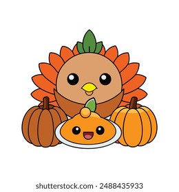 Explore unique Thanksgiving illustrations, clipart, and line art designs perfect for your printable projects