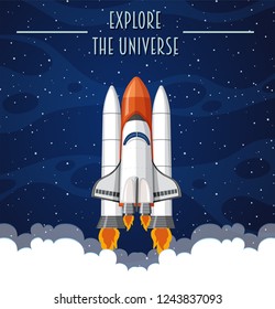 Explore the universe template illustration