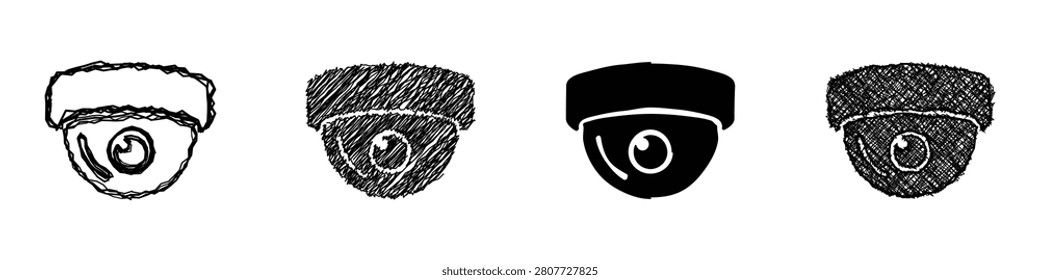 Explore various artistic interpretations of security cameras in this creative collection