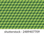 Explore a Vector Illustration of Isometric Cubes in a Seamless Pattern. This Abstract, Colorful Background Features a 3D Cube Pattern Texture in Blue and Yellow, Creating a Geometric Graphic Pattern w