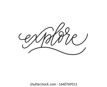 Explore vector modern pen calligraphy travel word