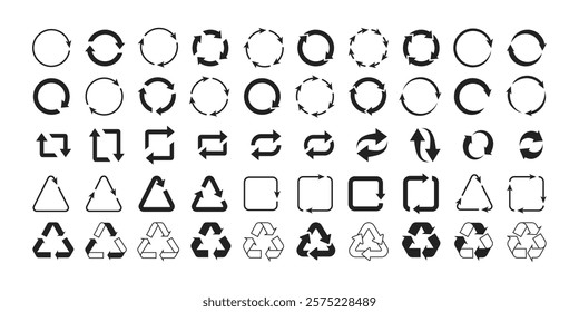 Explore a versatile and wellcrafted set of circular arrow icons specifically designed to represent refresh and reload actions. These icons are ideal for use in both web and mobile applications