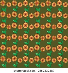 Explore vibrant and creative seamless vector patterns featuring colorful sunflower and floral designs. Perfect templates for digital projects, textiles, wallpapers, and more.