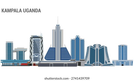 Explore the vibrant and dynamic skyline of Kampala, showcasing the architectural beauty and modern development of Uganda’s capital. Ideal for travel, business, and urban art projects.
