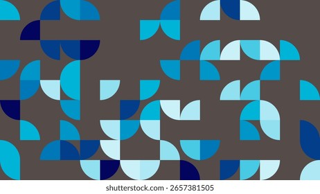 Explore vibrant geometric abstract background featuring various blue and teal shapes. Ideal for modern designs, artwork adds a polished touch to any creative project.