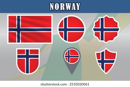 Explore el vibrante diseño de Vector de la Bandera Nacional de Noruega, con su icónica cruz roja, blanca y azul. Perfecto para proyectos educativos, culturales y de Diseño gráfico.