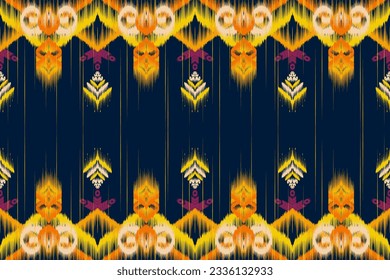 Explore the vibrant world of ikat chevron pattern fabric, a trendy and stylish textile design that adds a pop of color to fashion and home decor. This abstract and geometric art print is perfect.