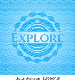 Explore water emblem.