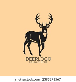 Explore the wild side of branding with our Deer Hunting Vector Logo Design silhouette