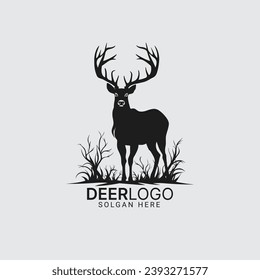 Explore the wild side of branding with our Deer Hunting Vector Logo Design silhouette