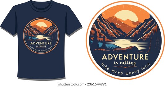 Explore la naturaleza con estilo con nuestro diseño de camisetas Camping Adventure - una pieza maestra vectorial para los amantes del aire libre