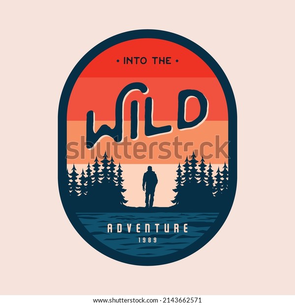 Explore Wildlife Adventure Badge Logo Stock Vector (Royalty Free ...