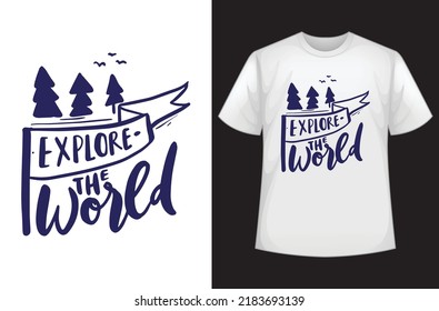 explore the wored t shirt design