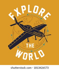 explore the world. boys graphic tees vector designs and other uses