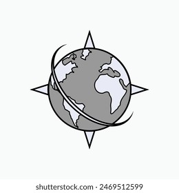 Explore The World Icon. Journey, Trip. Adventure to All Countries Symbol. 
