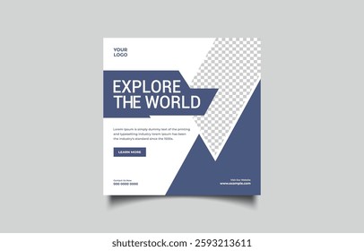 Explore the World Modern Travel Flyer Template