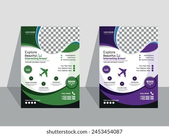 Explore the World: Travel Flyer Design Template	
