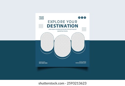 Explore Your Destination Social Media Post Template