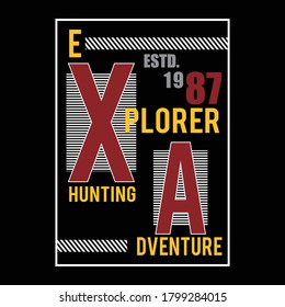 explorer adventure deisgn typography,vector illustration for print