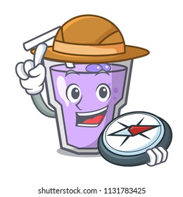 Explorer berry smoothie mascot cartoon