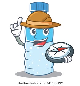 Explorer bottle character cartoon style