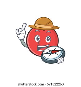 Explorer bowling ball character cartoon