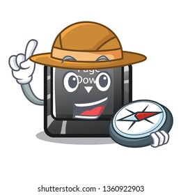 Explorer button page down shape the mascot